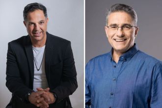 ראש העיר, משה קונינסקי, ובן יקיר, מנכ"ל Eatwell ומפיק הכנס