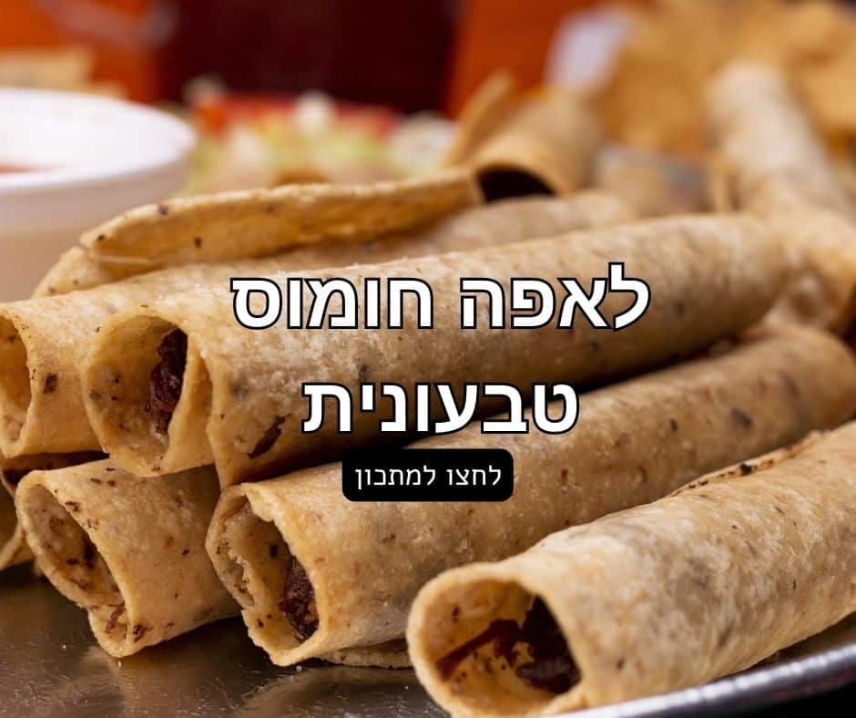 לאפה טבעונית מחומוס - EatWell