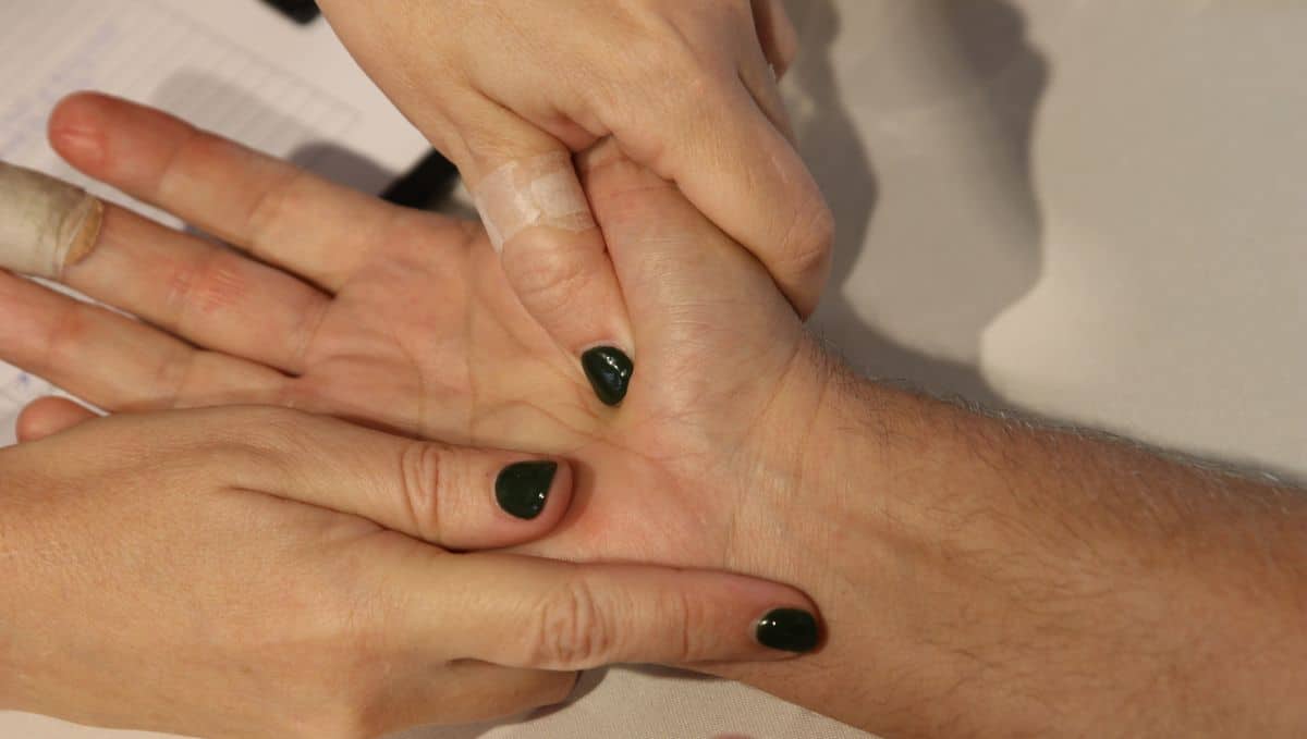 הדגמה של טיפול בשיטת סו-ג'וק. צילום: ליאור שני