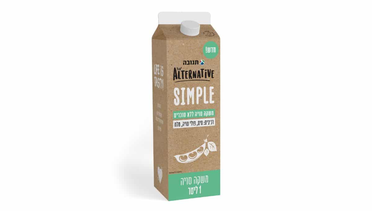 תווית נקייה – מים, פולי סויה, מלח. תמונה באדיבות תנובה